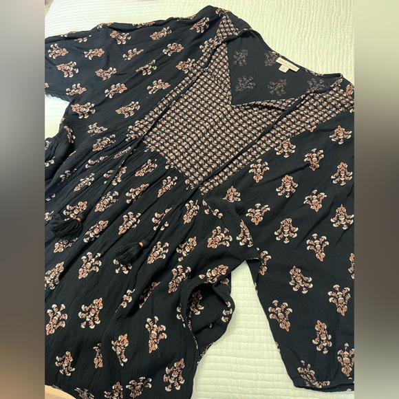 Knox Rose Boho Patterned Long Sleeve Dress - Picture 4 of 6